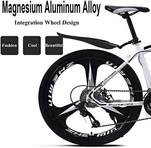 Mrzyzy Adulto Bicicleta De Montaña, Bicicleta De Montaña De 24 Pulgadas 21/24 Velocidad Cuatro Opciones, La Suspensión Completa De Bicicletas De Montaña, Doble Disco De Freno, Asiento Ajustable