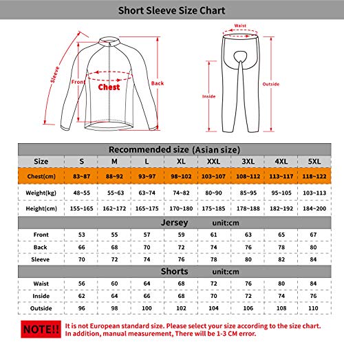 MTBHW Maillot de Ciclismo para Hombre, Forro Polar térmico de Invierno, Manga Larga, para Bicicleta de montaña, Ciclismo de Carretera y Pantalones Acolchados