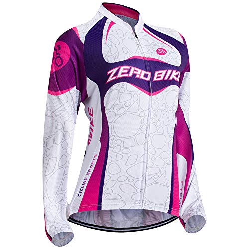 Mujer Ropa Ciclismo Jersey Manga Larga para Mujer, Camiseta de Ciclistas Cómodo Respirable Bicicleta Desgaste