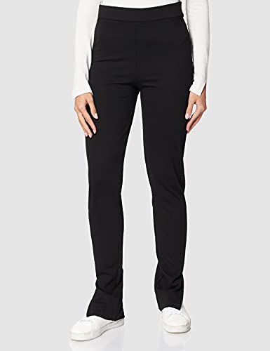 NA-KD Side Slit Jersey Pants Pantalones Informales, Negro, XS para Mujer