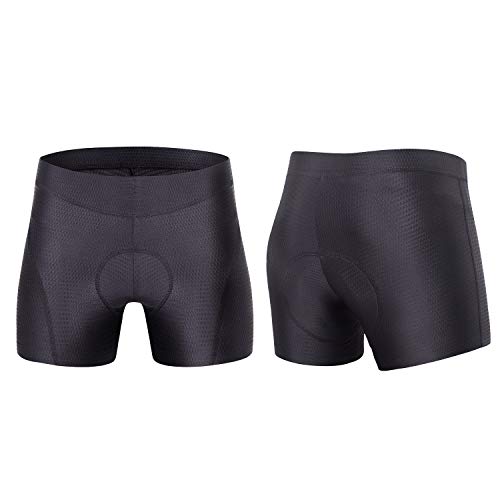 “N/A” Pantalones Cortos de Ciclismo para Mujer, Acolchados 3D, para Montar en Bicicleta - Negro - Medium