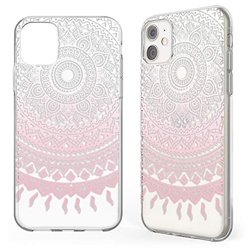 NALIA Funda Motivo Compatible con iPhone 11, Design Case Carcasa Protectora Delgado Silicona Cubierta, Ultra-Fina Estuche Cover Telefono Movil Proteccion Bumper, Motiv:Mandala Pink Rosa