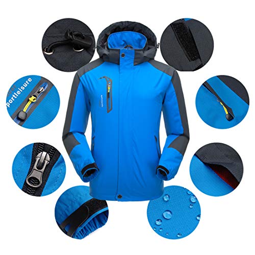 Naudamp Chaqueta Impermeable al Aire Libre para Hombres Ligero Softshell Rain Coat Escalada Senderismo Ropa Montaña Multi-Bolsillos Rompevientos