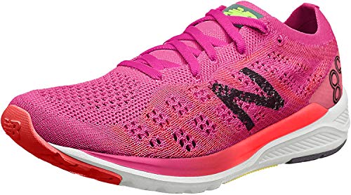 New Balance 890 V7 Neutralschuh Damen-Pink, Weiß, Zapatillas de Running Calzado Neutro Mujer, 37 EU