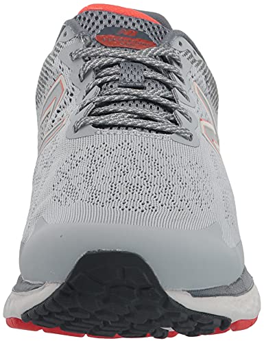 New Balance Men's Fresh Foam 680 V7 Running Shoe, Grey/Ghost Pepper/Black, 11 X-Wide