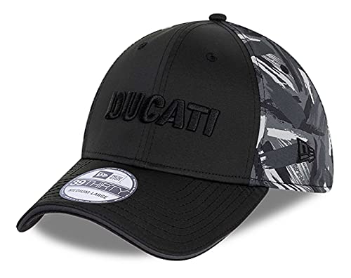 New Era - Ducati AOP 39Thirty Stretch Cap - Negro, Negro , Medium-Large