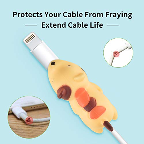 Newseego Protector de Cable Cargador de Ahorro Chewers de Cable Cute Animal Bite Protecciones para Cables - Paquete de 9 (Sesame Street, Erizo, Panda, Cerdo, Oso Polar, Tigre, Tiburón, Perro, Conejo)