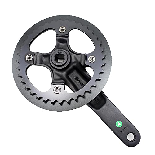 NGHSDO Bielas Bicicleta 36T 170 mm Crankset Single Speed ​​Road Bicicleta Plegable Engranaje Fijo Aleación de Aluminio Rueda de Cadena de la Rueda Cuadrada Agujero Sprocket Accesorios de Bicicleta 05