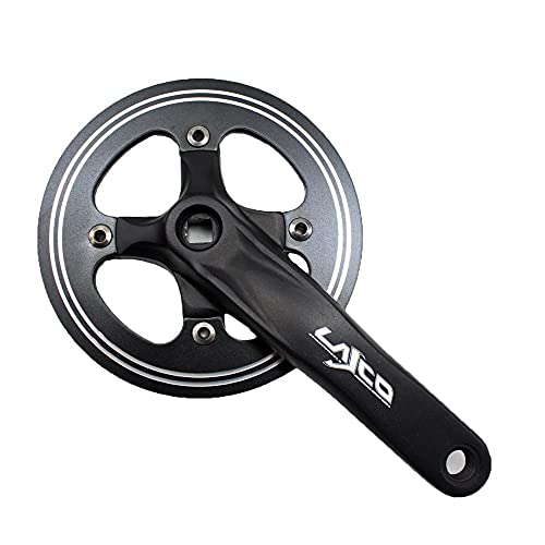 NGHSDO Bielas Bicicleta 36T 170 mm Crankset Single Speed ​​Road Bicicleta Plegable Engranaje Fijo Aleación de Aluminio Rueda de Cadena de la Rueda Cuadrada Agujero Sprocket Accesorios de Bicicleta 05