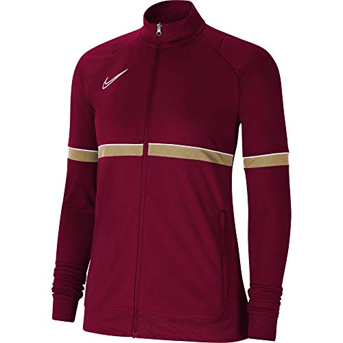 NIKE Chaqueta para mujer Academy 21 Track Jacket, Mujer, CV2677-677, rojo/blanco/dorado/blanco, small