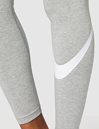 NIKE CZ8530-063 W NSW ESSNTL LGGNG Swoosh MR Leggings Womens dk Grey Heather/(White) M