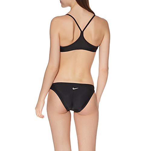 NIKE Racerback Bikini Set, Mujer, Black, XS