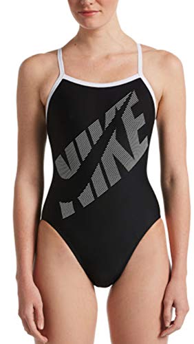 NIKE Racerback One Piece Bikini, Mujer, Black, 30