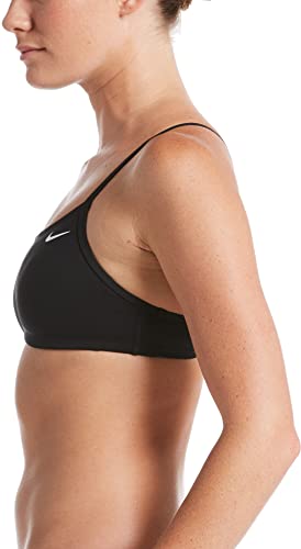 NIKE Racerback Top Parte Superior Bikini, Mujer, Black, S