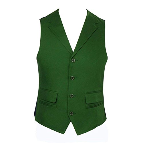 Nofonda Payaso Traje, Camisa Chaleco Corbata Para Cosplay(L, Chaleco Verde)