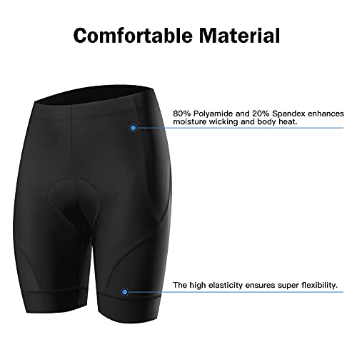 NOOYME Pantalon Corto Ciclismo Mujer Acolchado 4D Pantalones Corto Bicicleta Mujer con Gel Acolchado Pantalones Cortos De Ciclism para Mujer Pantalon Ciclismo Mujer ​Culotte Ciclismo Mujer