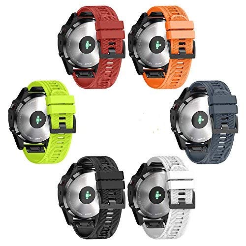 NotoCity Garmin Fenix 3 Correa, Silicona Reemplazo Correa para Garmin Fenix 5X/Fenix 5X Plus/Fenix 6X/Fenix 6X Pro/Fenix 3/Fenix 3 HR, Easy-Fit, no Adapta a Fenix 5