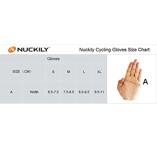 NUCKILY Breathable Mesh Fabric Cycling Gloves Red X-Large