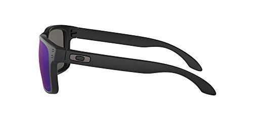 Oakley Holbrook Gafas de Sol Polarizadas Unisex, Negro (Matte Black/Emerald Iridium Polarized), 55