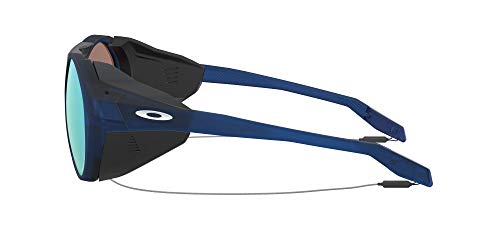 Oakley OO9440 Clifden Sunglasses+ Vision Group Accesorios Bundle, Matte Trans Blue/Prizm Deep Water Polarizado (944005),