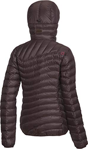 Ocons Tsunami - Chaqueta de forro polar para mujer, color marrón y rojo