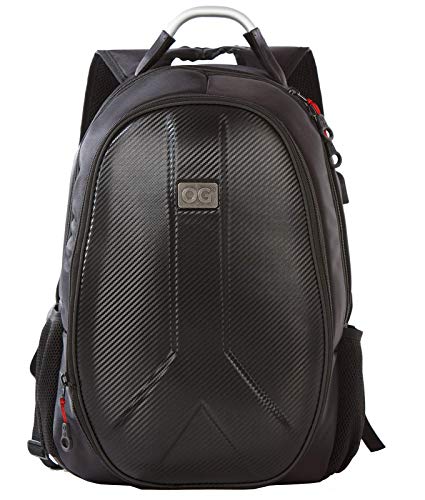 OG Online&Go Getaway Mochila Moto Impermeable, Hombre, Rígida, Gran Capacidad, Expandible 35L/45L, Bolsa Porta-Casco Motorista, Correa Casco, Antirrobo, Reflectante, USB, Portátil