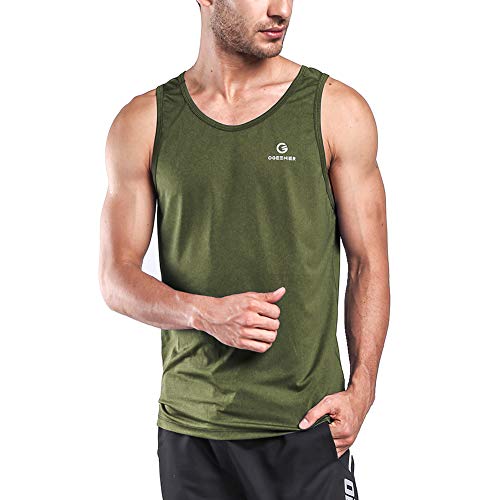 Ogeenier Hombre Deporte Camiseta sin Mangas de Secado Rápido para Running Fitness Ejercicio