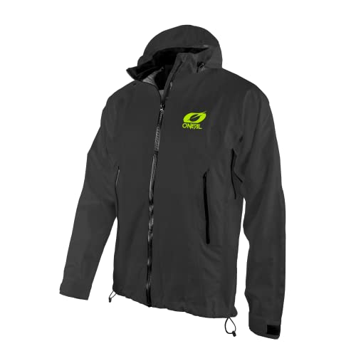 O'Neal | Chaqueta de Mountain Bike | MTB Mountain Bike DH Downhill FR Freeride | Impermeable, Ventilación en las axilas, Material Soft-Touch | Chaqueta de lluvia Tsunami | Adultos | Negro | Talla XL