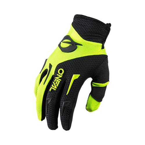 O'NEAL | Guantes de Ciclismo & Guantes de Motocross | MX MTB DH FR Downhill Freeride | Materiales duraderos y Flexibles, Palma ventilada | Element Glove | Niños | Negro Neon Yellow | Talla XL