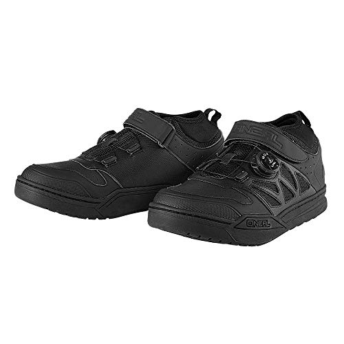 O'NEAL | Zapatilla de Ciclismo | MTB Downhill Freeride | Suela Compatible con la Placa del Pedal SPD, Sistema de Encaje rápido | Zapatilla SPD de sesión Unisex | Adultos | Negro | Talla 44