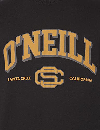 O'NEILL Surf State Longsleeve T-Shirt Langarmshirt mit Collegeprint Camiseta, Negro, Large para Hombre