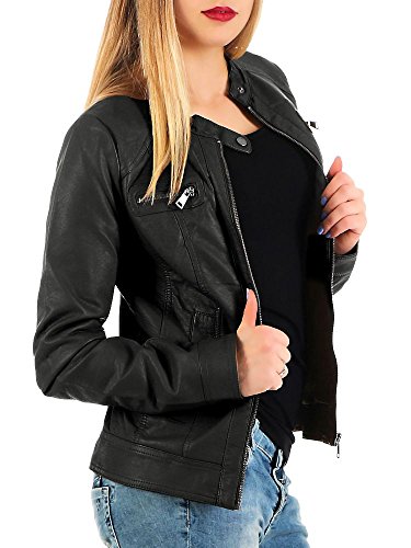 Only Bandit PU Biker Chaqueta, Negro (Black C N 010), 34 (XS) para Mujer