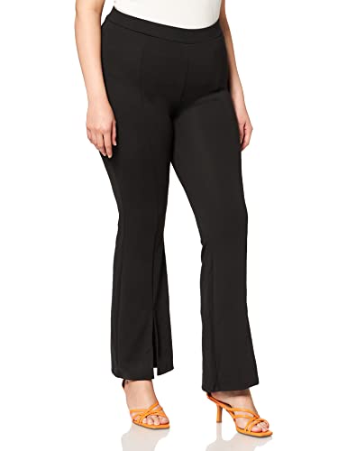 ONLY CARMAKOMA CARPEVER Flared Slit Pants Pantalones, Black, L-50/52 para Mujer