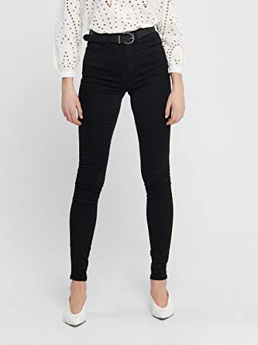 ONLY Onlroyal High SK Pim600 Noos 15093134 Jeans, Negro (Black), M/32L para Mujer