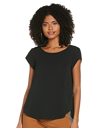 Only Onlvic S/s Solid Top Noos Wvn Camiseta, Negro (Black Black), 34 para Mujer