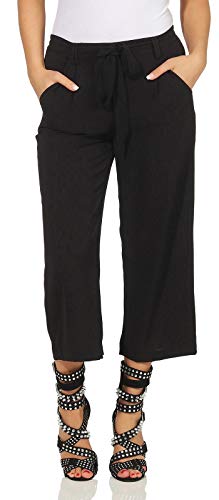 Only Onlwinner Palazzo Culotte Pant Wvn Pantalones, Black 74, 42 para Mujer