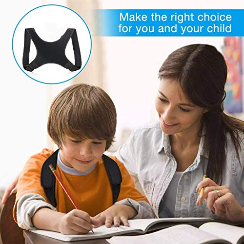 ONTYZZ Corrector de Postura Niños Entrenador de Postura Ajustable Soporte para la Espalda Faja Hombres Mujeres Corrector de Espalda para Espalda Pecho Cuello Hombro