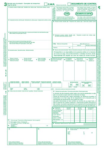 Pack 10 Talonarios CMR Transporte Internacional | Acordes a la legislación vigente