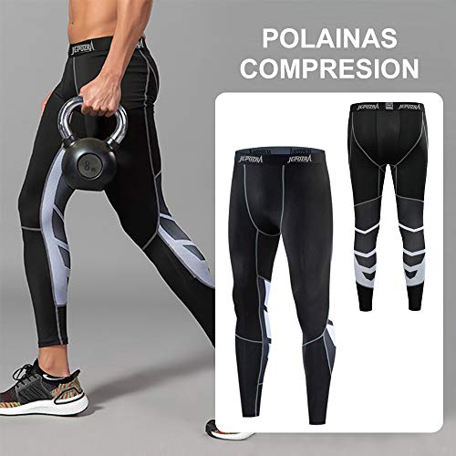 Pantalones de Compresion Hombre Deporte Mallas Running de Secado Rápido,Hombres Corriendo Pantalones de Ciclismo,Leggings cómodos Base Fitness Pantalones térmica,Compresión Mallas de Fitness Yoga