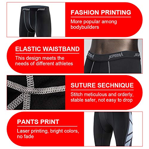 Pantalones de Compresion Hombre Deporte Mallas Running de Secado Rápido,Hombres Corriendo Pantalones de Ciclismo,Leggings cómodos Base Fitness Pantalones térmica,Compresión Mallas de Fitness Yoga