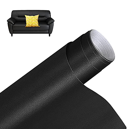 2 Rollos Kit de Parche de Cuero de PU, Cinta Adhesiva para Reparar Cuero  PU, Autoadhesiva de Reparación de Cuero, para Sofás, Asientos de Coche,  Bolsos, Chaquetas, Manualidades DIY, Negro : 