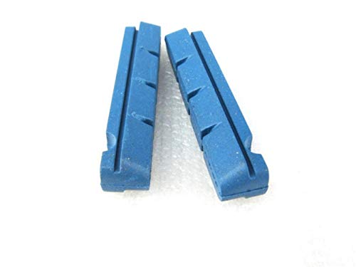 Pastillas de freno de bicicleta para llanta de carbono, zapatas de freno para ruedas de carbono Pastillas de freno profesionales bloque de reemplazo V freno, azul cielo 3 pares (6 piezas)