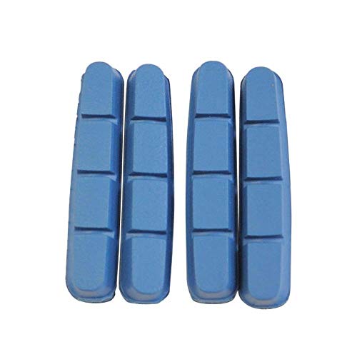 Pastillas de freno de bicicleta para llanta de carbono, zapatas de freno para ruedas de carbono Pastillas de freno profesionales bloque de reemplazo V freno, azul cielo 3 pares (6 piezas)