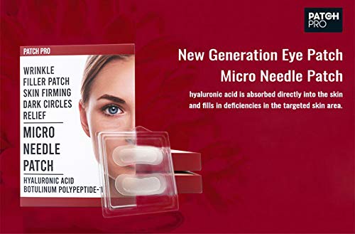 PATCH PRO Micro Needle Patch de ojos de microagujas de ácido hialurónico para las arrugas y círculos oscuro debajo de ojos 8 parches.