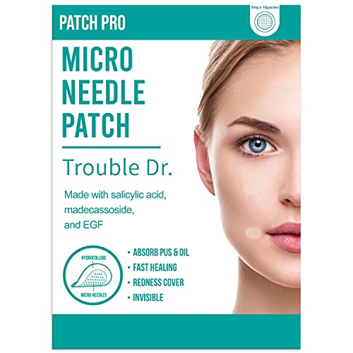 PATCH PRO Trouble Dr. Microneedle Patch 18pcs Parches para Espinilla, acné y manchas, de la piel con ácido salicílico, madecassoside