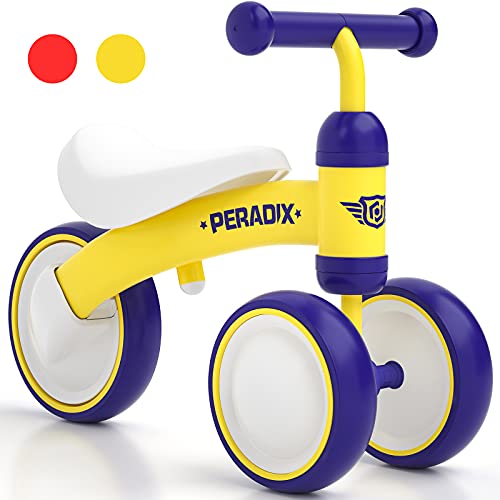 Peradix Bicicleta Niño, Bicicleta sin Pedales para los Niñas y Niños, Correpasillos Bebe Adecuado para Niños de 10 Meses, 1 Años y 2 Años, Triciclo Bebe Original Bebes y Niños (Amarillo) 