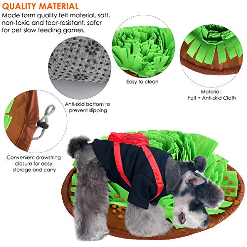 Petyoung Pet Snuffle Mat Dog Feeding Mat for Dogs, Pet Puzzle Toys Durable Interactive Dog Toys Encourages Natural Foraging Skills