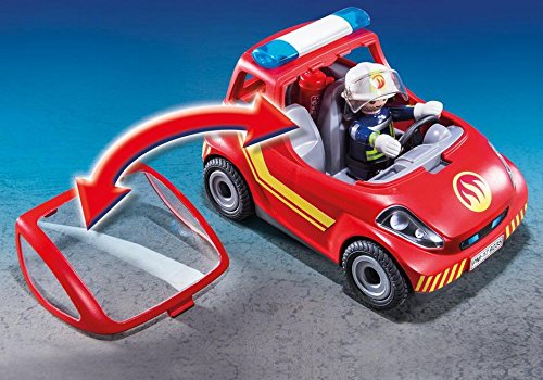 PLAYMOBIL Bomberos- Coche, única (9235)