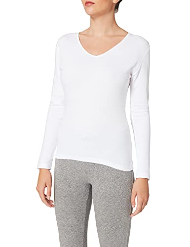 Playtex Camiseta M/L 100% algodón térmica Camiseta, Mujer, Blanco (Blanco 000), 38 (Tamaño del fabricante:S)