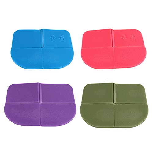 Plegable Almohadilla,Binblin 4PCS Esterilla Plegable Plegable Cojín De Asiento Impermeable Asiento Aislante para Exterior Jardín Camping Picnic Senderismo(Color Aleatorio)